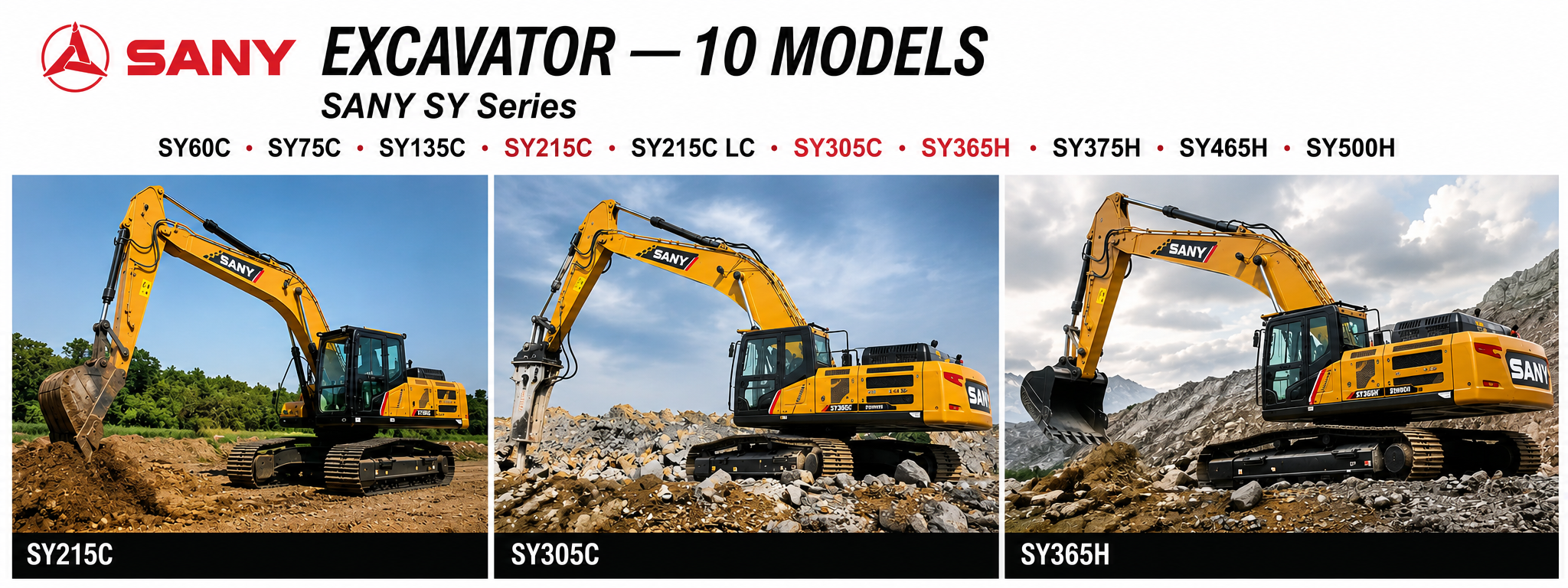 SANY Excavator SY Series